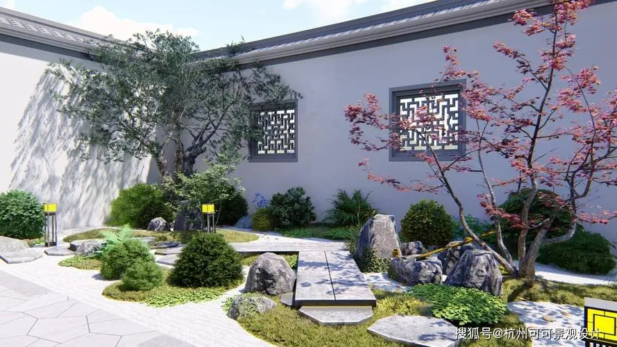 辦公樓天井園林景觀設計